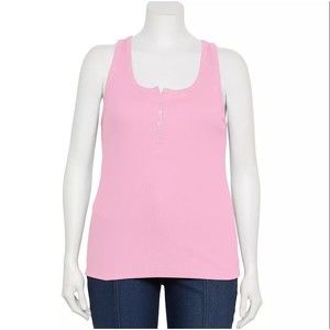 SO Rib Henley Tank Top -3X